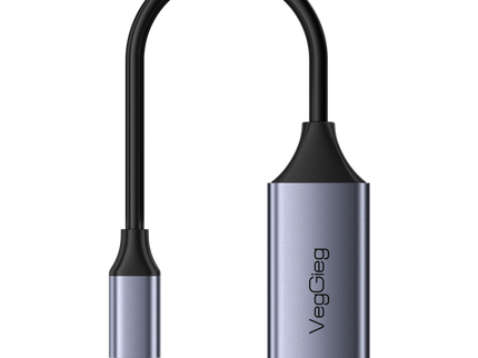 VegGieg USB-C to Ethernet Adapter | 100Mbps & 1000Mbps | Alloy Shell | Plug & Play | Type-C Network Solution