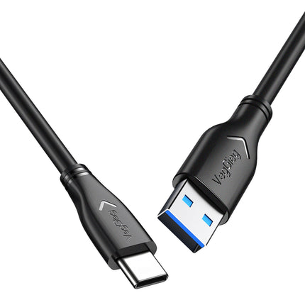 VegGieg V-U323 USB-A to Type-C Data Cable | 10Gbps SuperSpeed | 3A Charging | Braided | Ideal for CarPlay & Android Auto