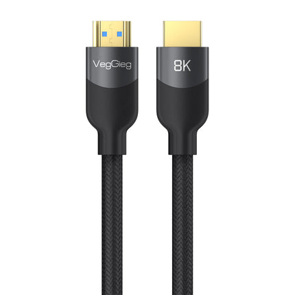 VegGieg V-H904 HDMI 2.1 8K Ultra High-Speed Cable | 48Gbps | 8K@60Hz | HDR | VRR | eARC | Gold-Plated | Durable (10m, 15m, 20m)