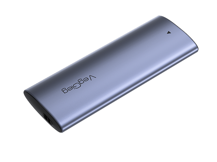 VegGieg M.2 NVMe SSD Enclosure | USB 3.2 Gen 2 | 10Gbps Tool-Free Aluminum Case for M-Key & B+M Key NVMe SSDs (2230/2242/2260/2280)