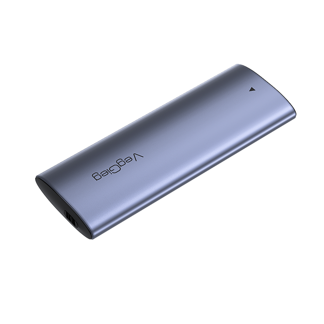 VegGieg M.2 NVMe SSD Enclosure | USB 3.2 Gen 2 | 10Gbps Tool-Free Aluminum Case for M-Key & B+M Key NVMe SSDs (2230/2242/2260/2280)