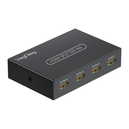 VegGieg 1x4 HDMI Splitter | 4K@30Hz Ultra HD Output | Multi-Screen HDMI Duplicator | Supports PS5, TV, Monitor, Projector, Fire Stick