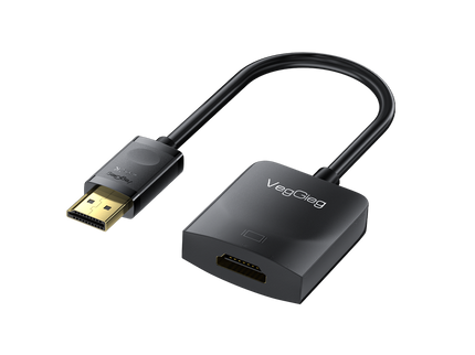 VegGieg DisplayPort (DP) to HDMI Adapter | 4K @ 30Hz | Gold-Plated Connector | Plug & Play | Compact Video Converter