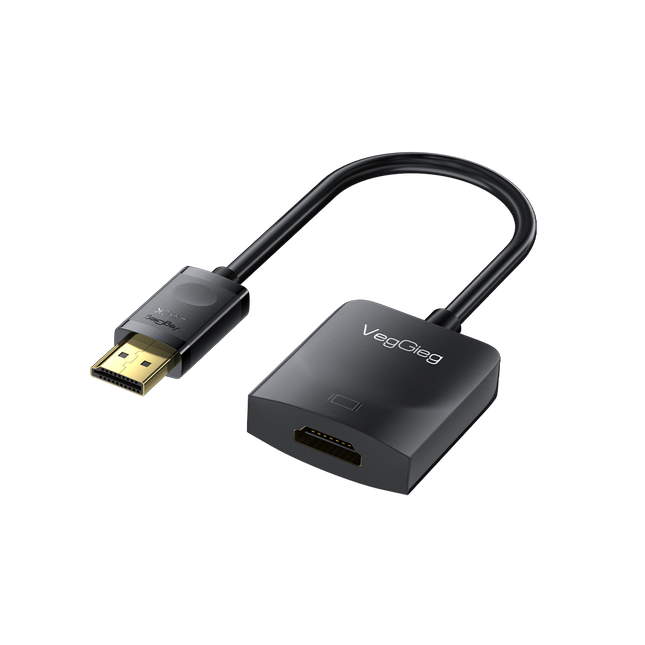 VegGieg DisplayPort (DP) to HDMI Adapter | 4K @ 30Hz | Gold-Plated Connector | Plug & Play | Compact Video Converter