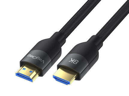 VegGieg V-H904 HDMI 2.1 8K Ultra High-Speed Cable | 48Gbps | 8K@60Hz | HDR | VRR | eARC | Gold-Plated | Durable (10m, 15m, 20m)