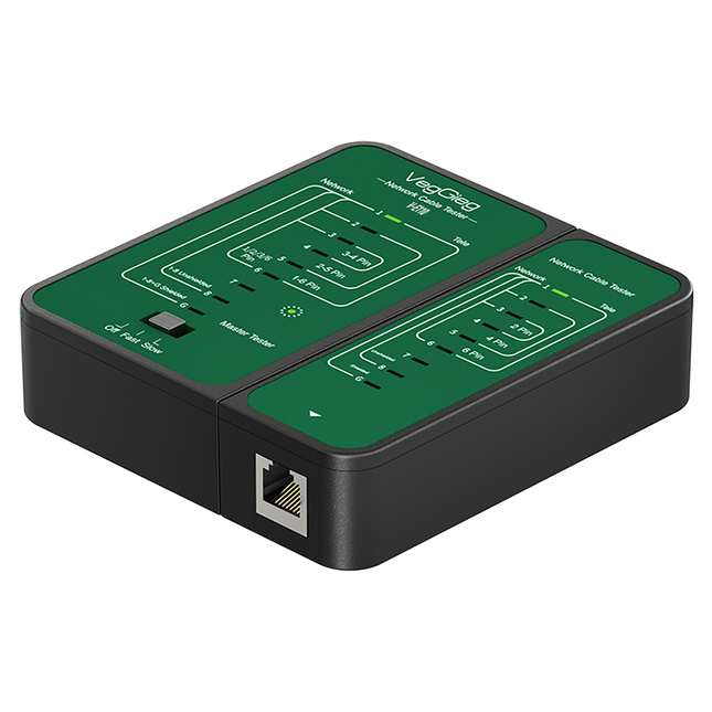 VegGieg V-E110 Professional Network & Telephone Line Tester | 150m Range | Shielded/Unshielded Cable Support | POE Anti-Firing | One-Hand Operation