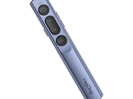VegGieg V-LP002 Wireless Presenter with Laser Pointer | 2.4GHz | Plug & Play USB Receiver | 100M Range | Slide Control & Screen Blackout