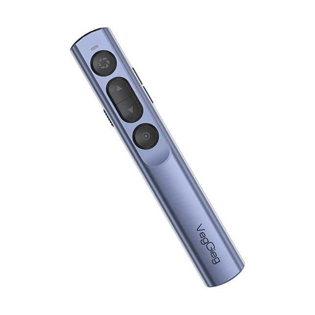 VegGieg V-LP002 Wireless Presenter with Laser Pointer | 2.4GHz | Plug & Play USB Receiver | 100M Range | Slide Control & Screen Blackout