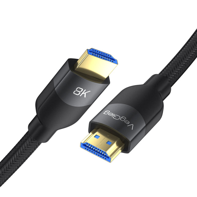VegGieg V-H904 HDMI 2.1 8K Ultra High-Speed Cable | 48Gbps | 8K@60Hz | HDR | VRR | eARC | Gold-Plated | Durable (10m, 15m, 20m)