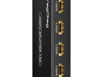 VegGieg 1x4 HDMI Splitter | 4K@30Hz Ultra HD Output | Multi-Screen HDMI Duplicator | Supports PS5, TV, Monitor, Projector, Fire Stick