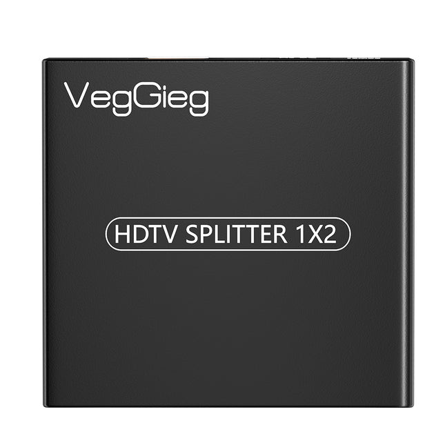 VegGieg 1x2 HDMI Splitter | 4K@30Hz Ultra HD | Dual Display Output | HDMI Duplicator for TV, Monitor, Projector, PS5, Xbox