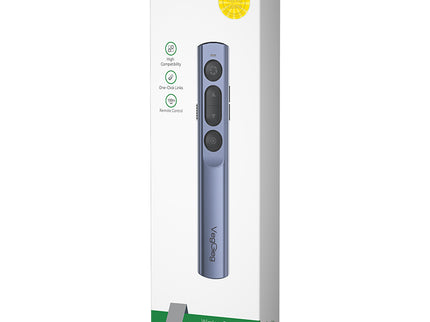 VegGieg V-LP002 Wireless Presenter with Laser Pointer | 2.4GHz | Plug & Play USB Receiver | 100M Range | Slide Control & Screen Blackout