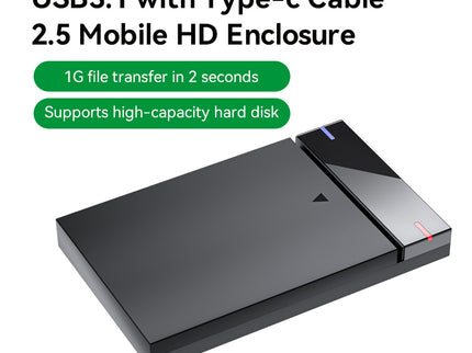 VegGieg V-GM01 & V-GM02 2.5" SATA HDD/SSD Enclosure | USB 3.0 & Type-C Models | 5Gbps High-Speed Transfer | Stylish & Sleek ABS Design