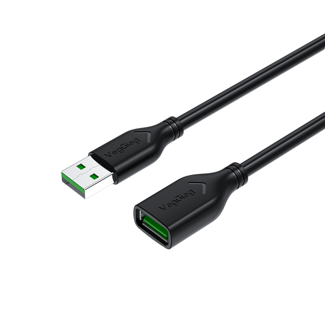 VegGieg USB 2.0 Extension Cable | USB-A Male to Female | High-Speed 480Mbps | 1.5m/3m/5m/10m Lengths | Plug & Play for PC, Laptop, USB Devices