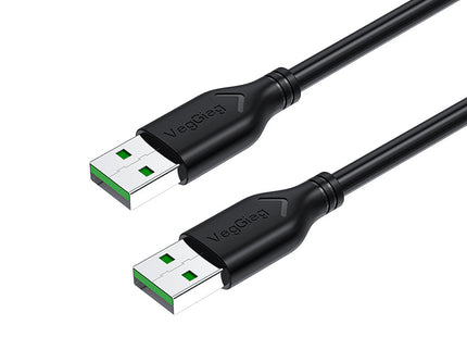VegGieg USB 2.0 Male to Male Cable | High-Speed USB Data Cable | Copper Core | Ferrite Core | Nickel Plated Connectors | 1.5M / 3M