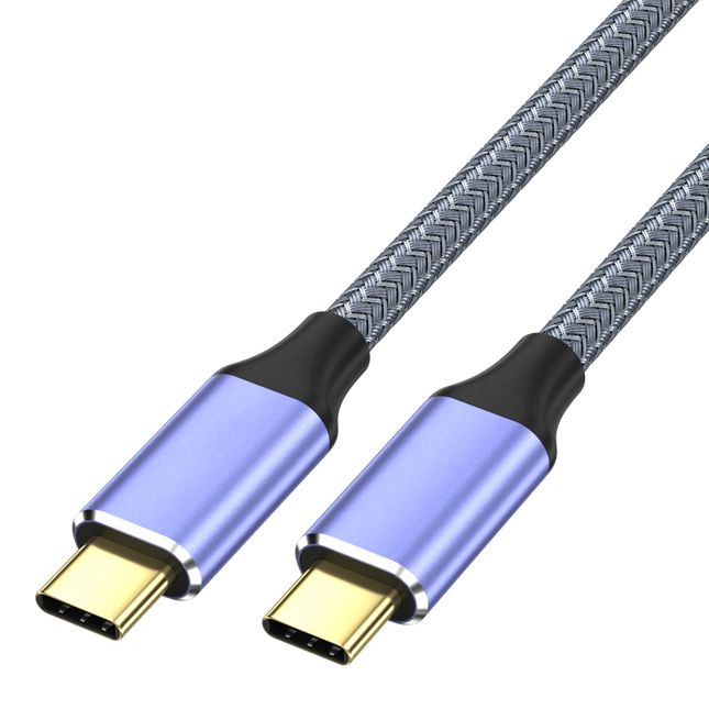 VegGieg V-H921 USB-C to USB-C Cable | 100W PD Fast Charging | 4K Display Output | 10Gbps Data Transfer | 2m Braided Durable Cable