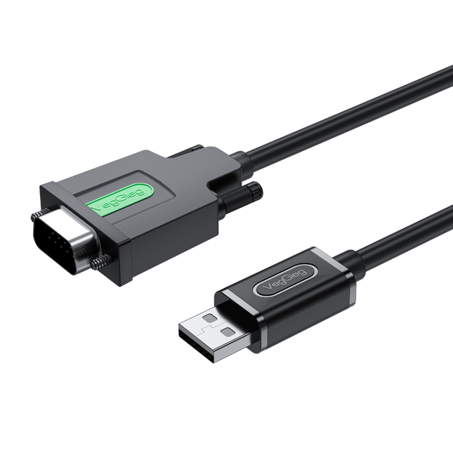 VegGieg V-U401 USB to Serial RS232 Adapter Cable | DB9 Male | FTDI Chipset | Plug & Play | 1.5m Length | Supports Windows, Linux, macOS