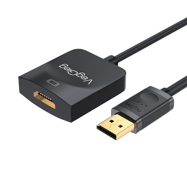 VegGieg DisplayPort (DP) to HDMI Adapter | 4K @ 30Hz | Gold-Plated Connector | Plug & Play | Compact Video Converter