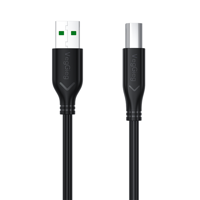 VegGieg USB to USB-B Printer Cable | High-Speed Printing | Shielded, Durable, Plug & Play