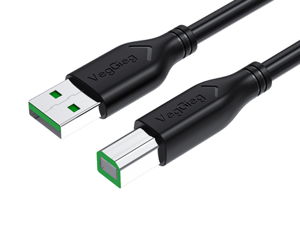 VegGieg USB to USB-B Printer Cable | High-Speed Printing | 10–15M Long Distance Support | Shielded, Durable, Plug & Play