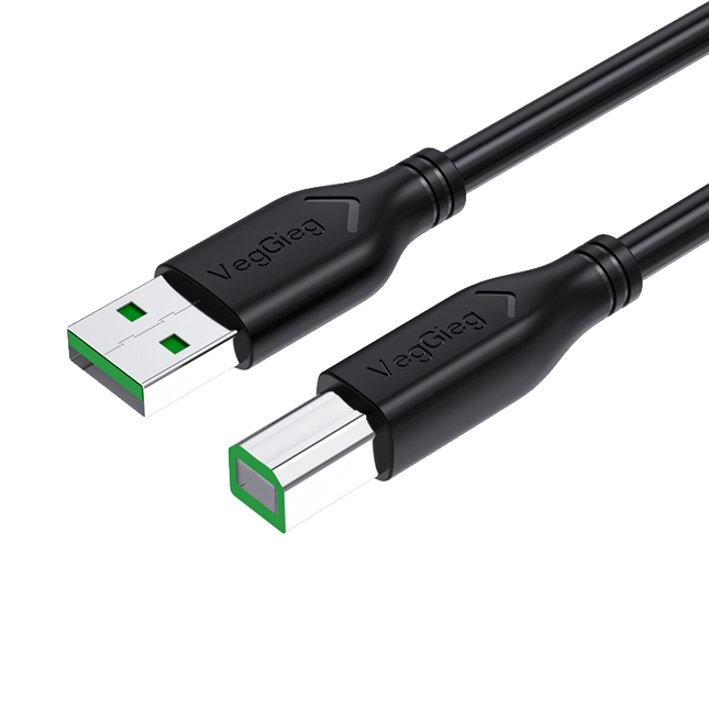 VegGieg USB to USB-B Printer Cable | High-Speed Printing | 10–15M Long Distance Support | Shielded, Durable, Plug & Play