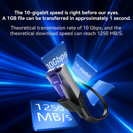 VegGieg flat Ethernet cable for 10-gigabit fast file transfer