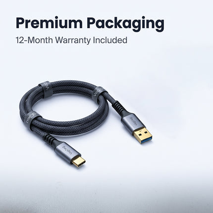 VegGieg USB-C cable premium packaging with warranty